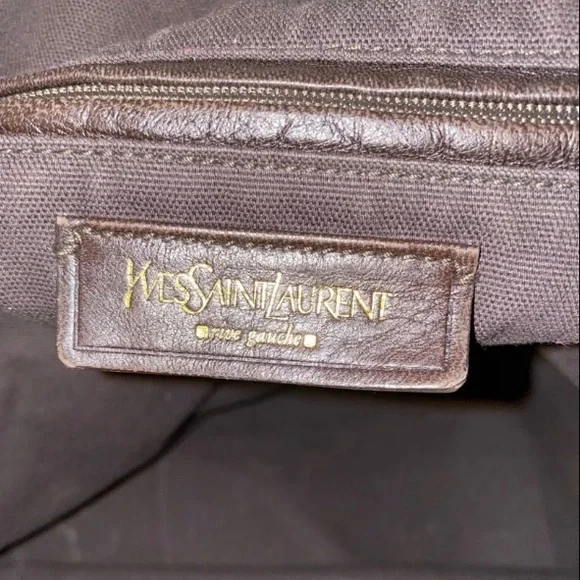 Vintage Yves Saint Laurent YSL Snow Leopard Print Maxi Tote Bag Rare - Picture 12 of 14